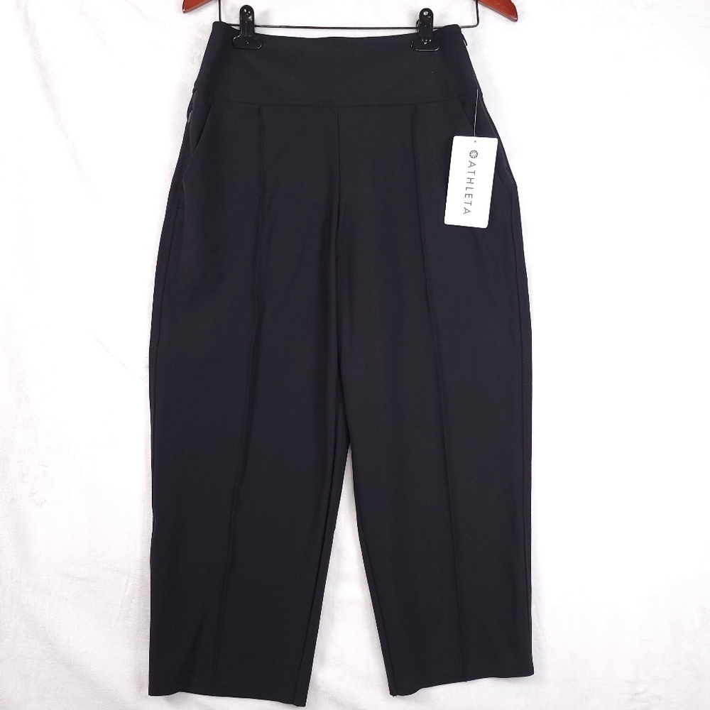 Athleta Stellar Wide Crop Women 2P Black NWT